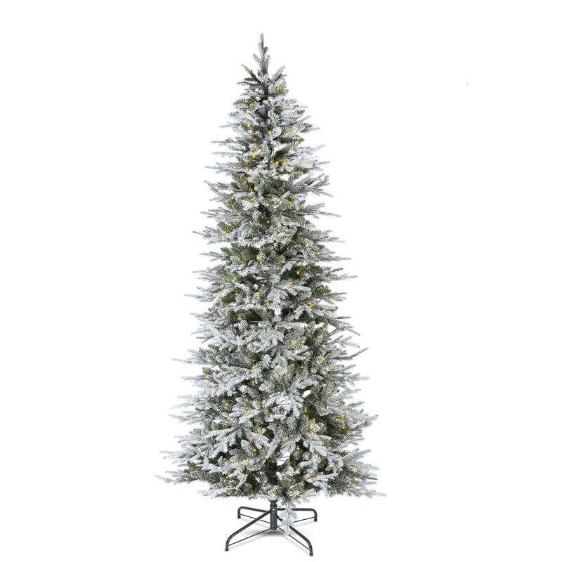 7.5-ft-PreLit-Natural-Cut-Flocked-Spruce-Christmas-Tree-with-500-Warm-White-LED-Lights-and-2270-Tips_017816424159_01
