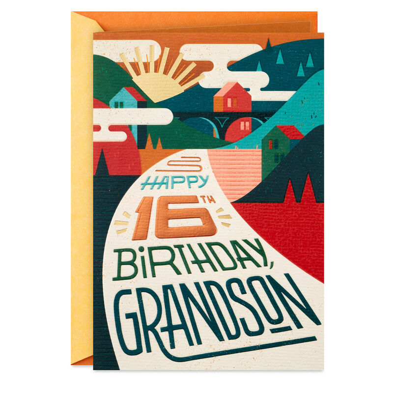 Abstract-City-and-Road-16th-Birthday-Card-for-Grandson_559MAN3930_01