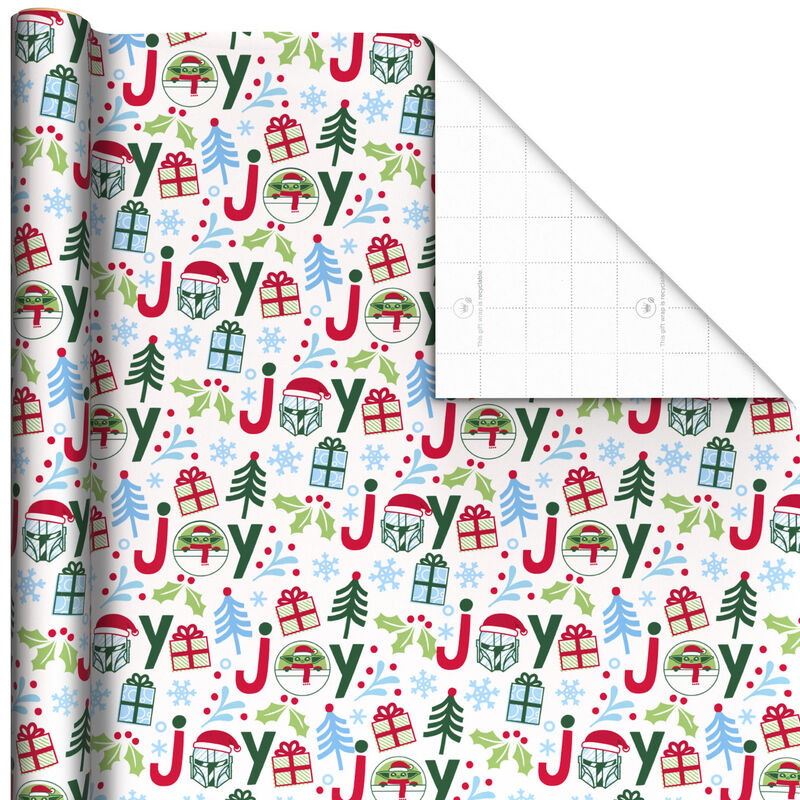 Baby-Yoda-Pram-Joy-on-White-Holiday-Gift-Wrap-Roll_1XLR2838_01