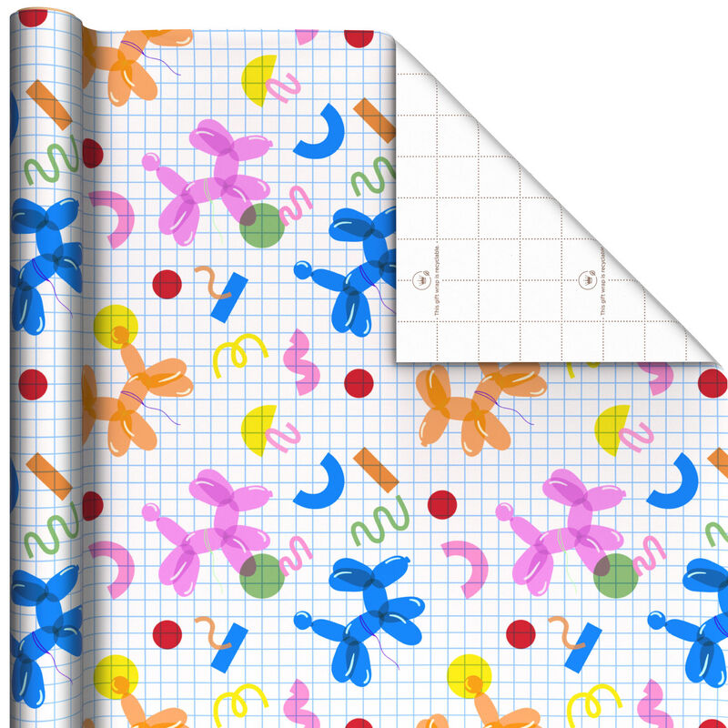 Balloon-Animals-on-Grid-Wrapping-Paper_599EJR6468_01