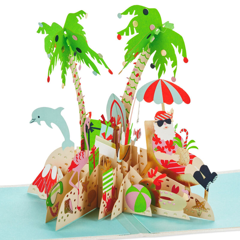 Beach-Santa-3D-PopUp-Christmas-Card_1299XXH5029_01