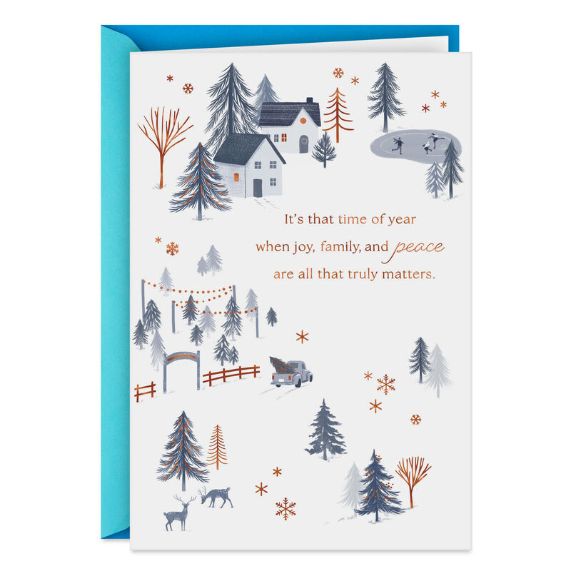 Blue-and-Bronze-Winter-Village-Scene-Christmas-Card_399XZH5273_01