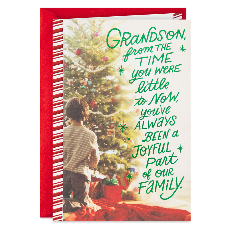 Boy-and-Tree-Christmas-Card-for-Adult-Grandson_559XZH1916_01