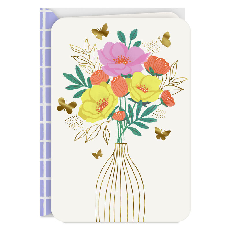 Butterflies-and-Flowers-in-Vase-Blank-Card_299LJB1507_01