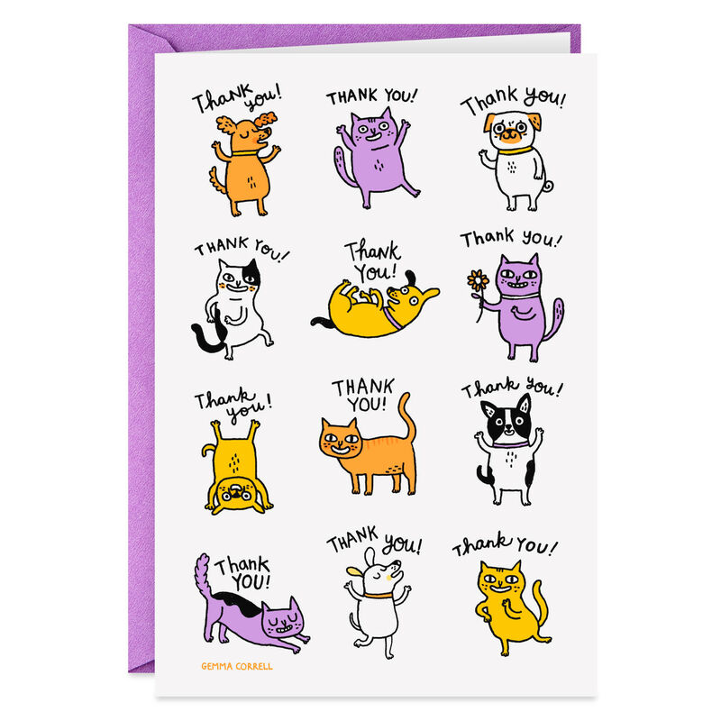 Cat-and-Dog-Poses-Funny-Thank-You-Card_399ZZS8213_01