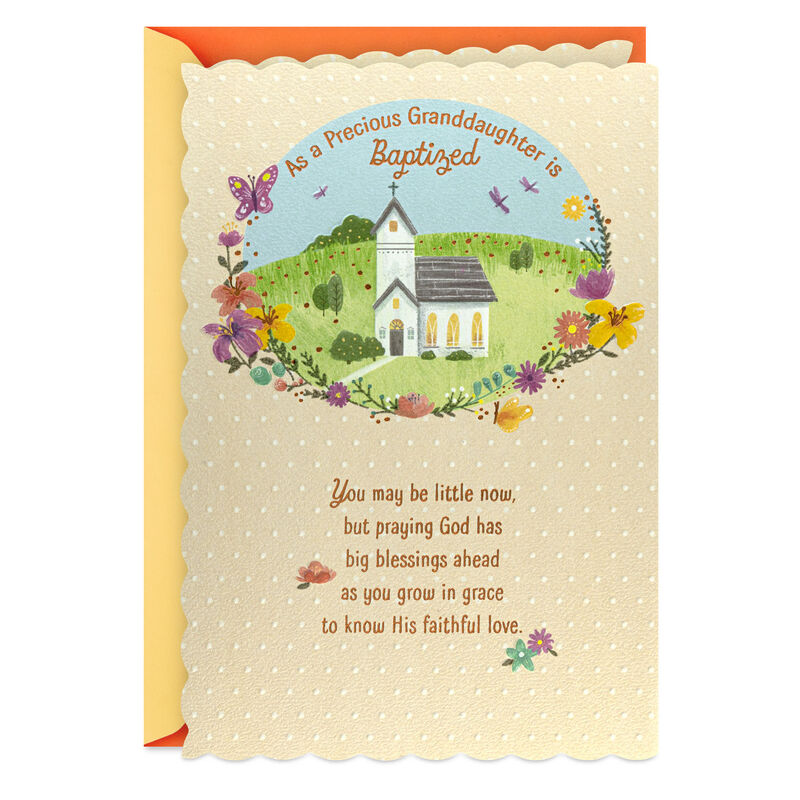 Church-and-Flowers-Baptism-Card-for-Granddaughter_499CEY1981_01