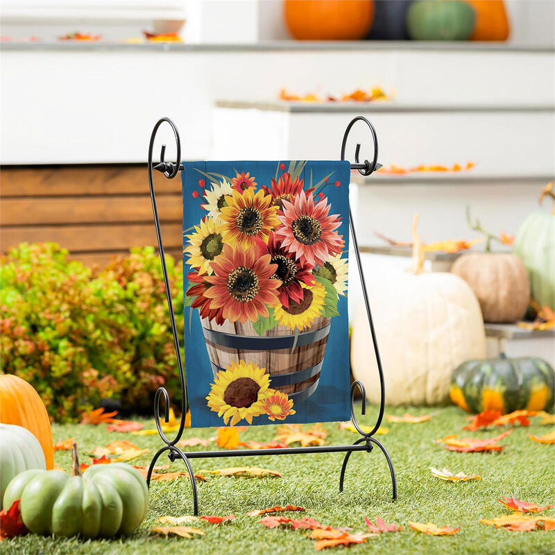 Colored-Sunflowers-in-Wood-Basket-Outdoor-Flag_14B14420_01