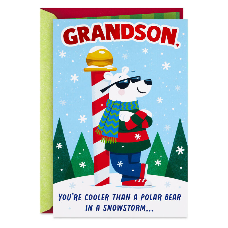 Cool-Polar-Bear-Grandson-Christmas-Card_599XKD8133_01