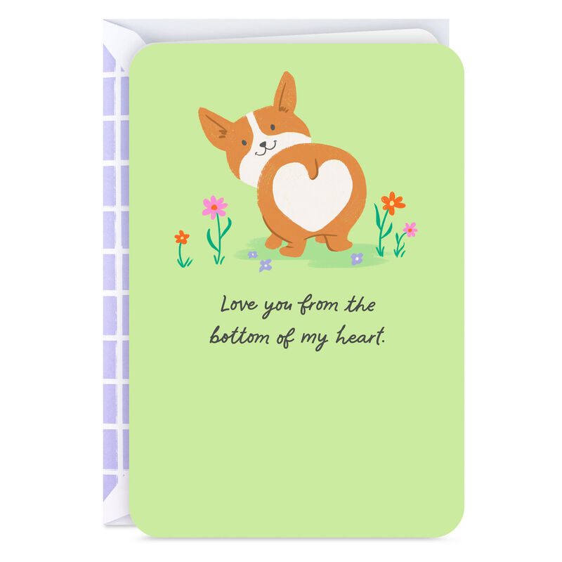 Corgi-Dog-With-Heart-Butt-and-Flowers-Blank-Love-Card_299LJB2031_01