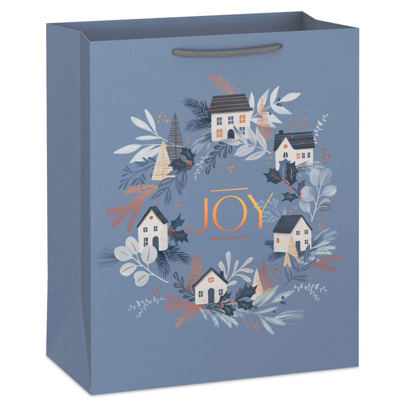 Cottages-on-Icy-Blue-Large-Holiday-Gift-Bag_1XGB8496_01