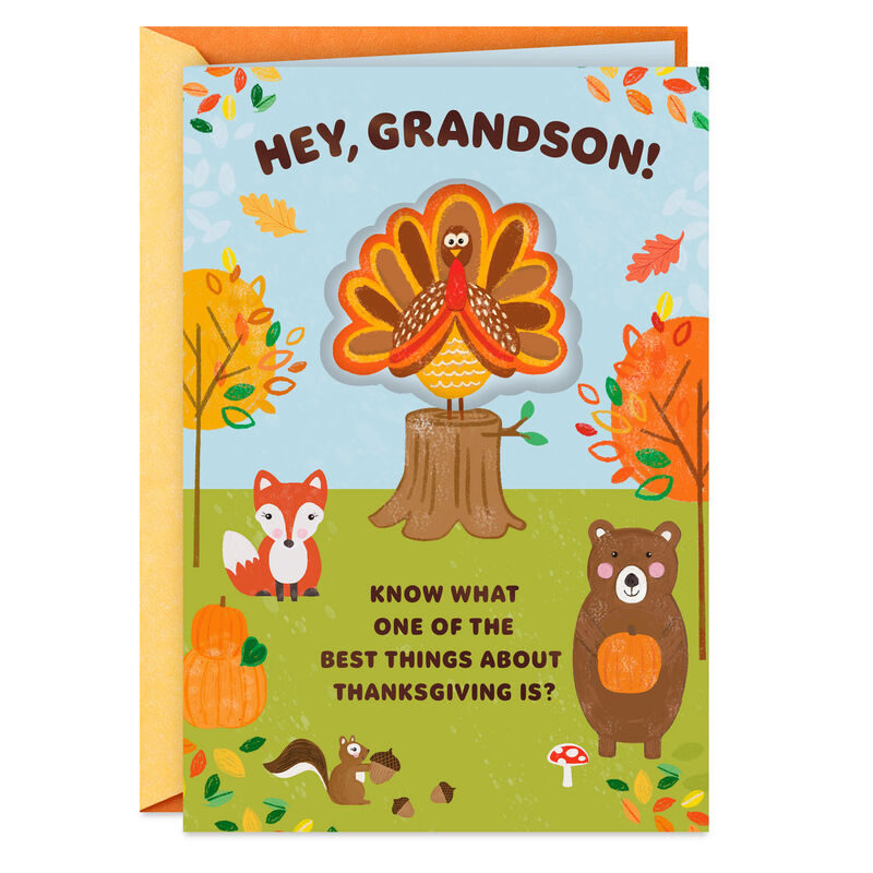 Cute-Turkey-and-Fox-Thanksgiving-Card-for-Grandson_299TKD3826_01