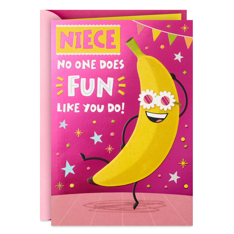 Dancing-Banana-on-Pink-Birthday-Card-for-Niece_459HKB9364_01