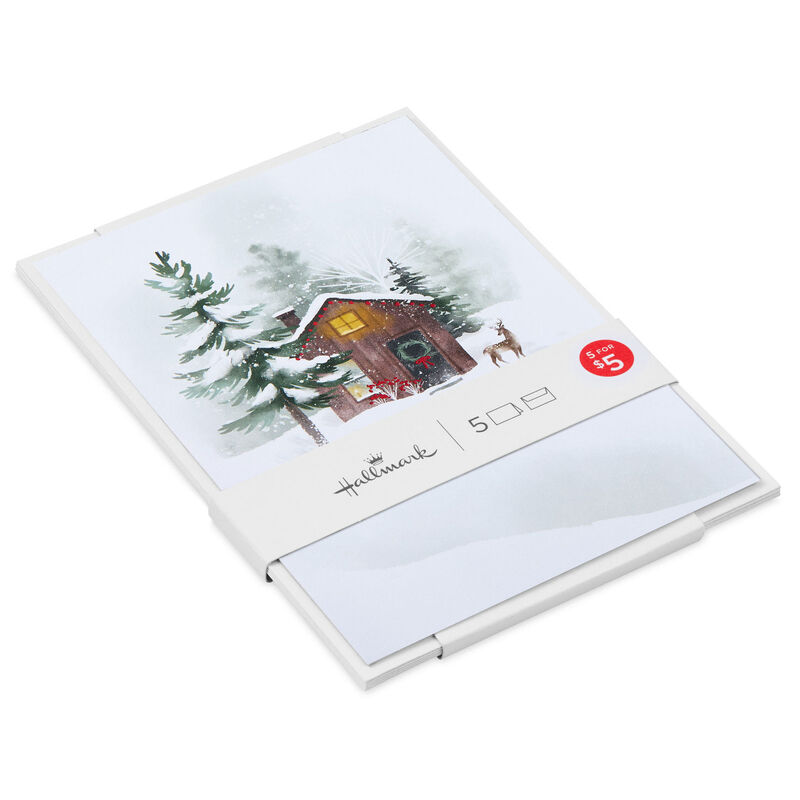 Deer-and-Cabin-in-Snow-Packaged-Christmas-Cards_1XPX2750_01