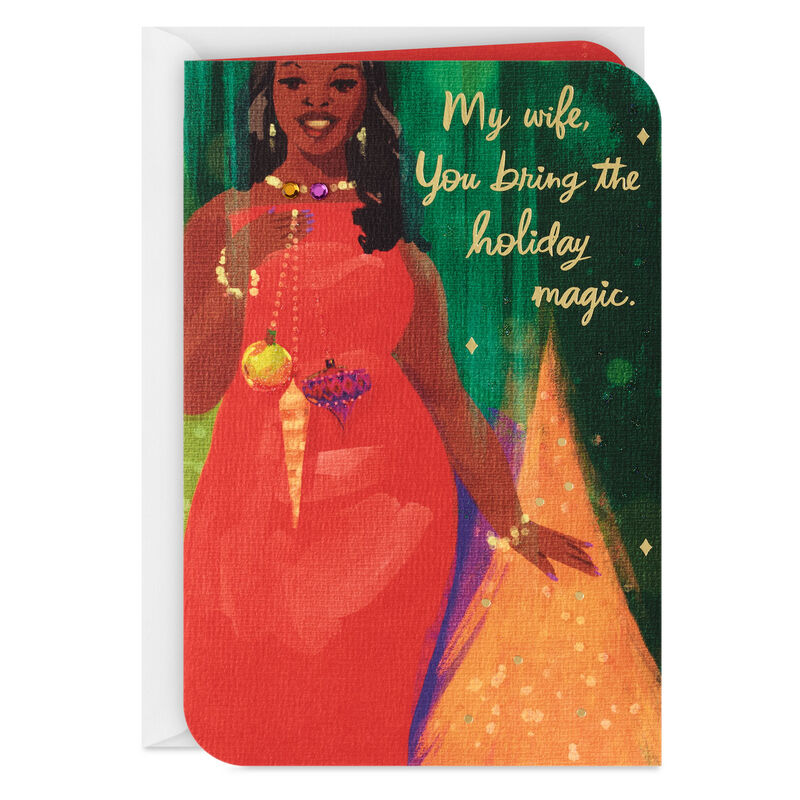 Elegant-Black-Woman-Holding-Ornaments-Christmas-Card-for-Wife_599SX5113_01
