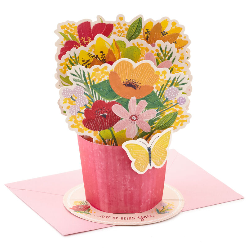 Flower-Bouquet-With-Butterfly-Mini-3D-PopUp-Thinking-of-You-Card_699WDR1122_01