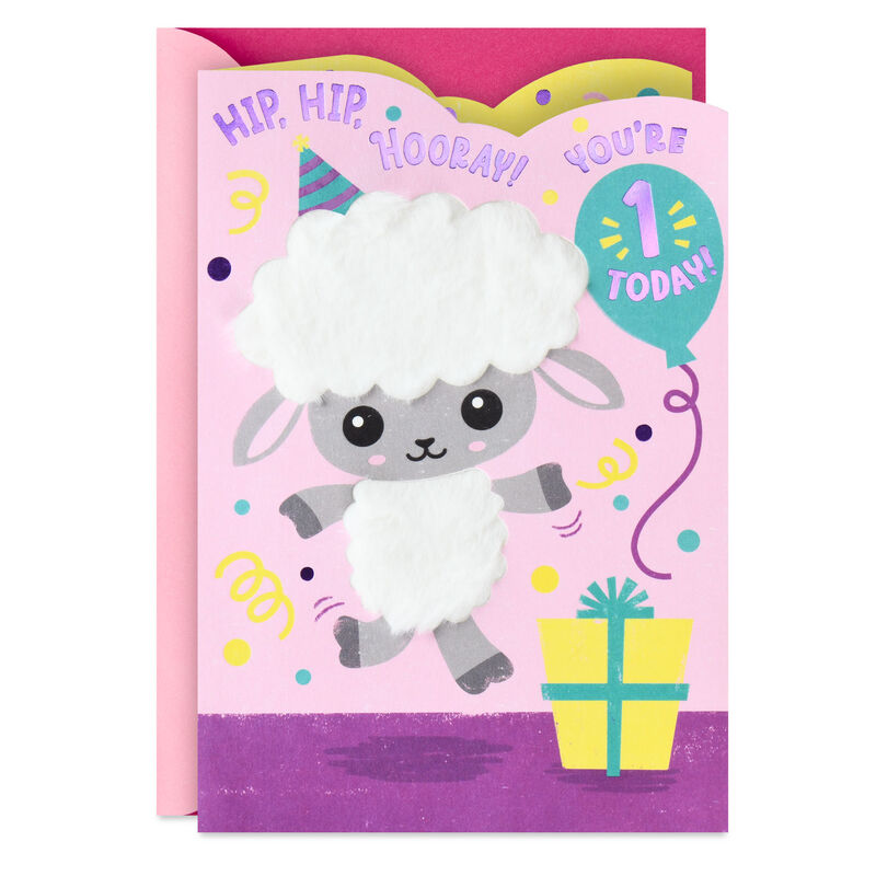 Fuzzy-Lamb-With-Balloon-First-Birthday-Card_659HKB6504_01