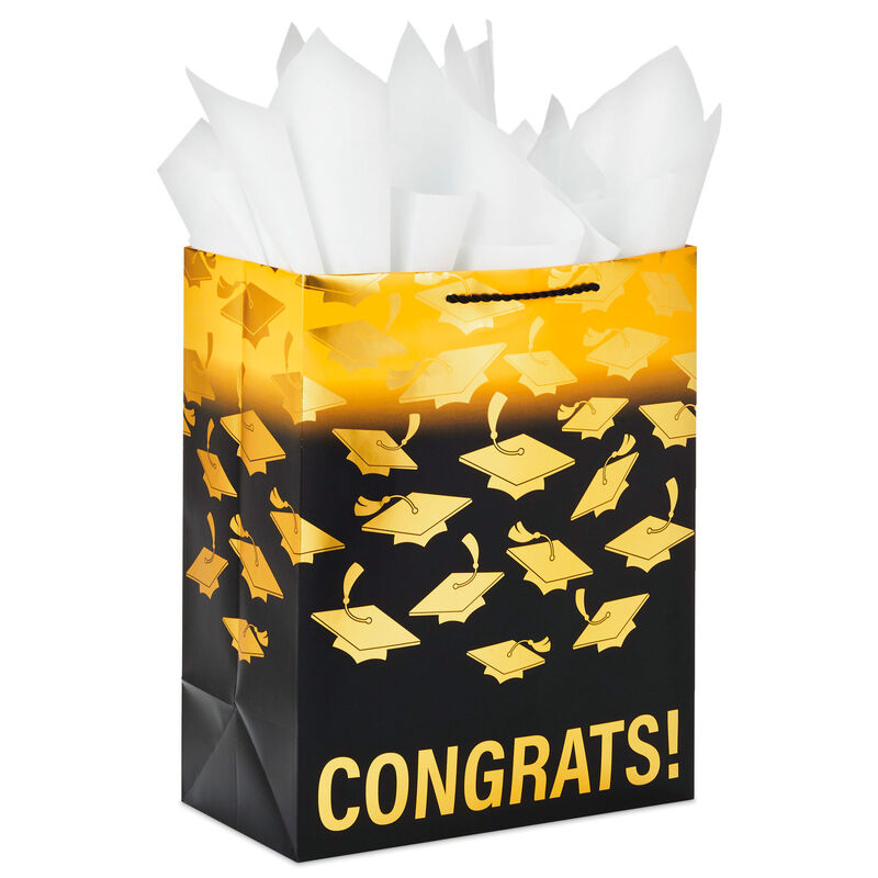 Gold-Black-Grad-Caps-Large-Gift-Bag-With-Tissue_5GDJ1003_01