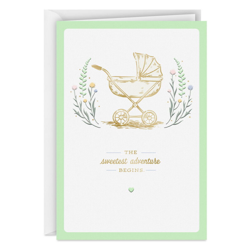 Gold-Carriage-Mint-Green-New-Baby-Congrats-Card_399G5699_01
