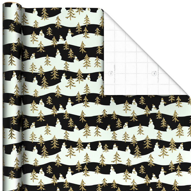 Gold-Foil-Trees-on-Black-Holiday-Gift-Wrap-Roll_1XWR8002_01