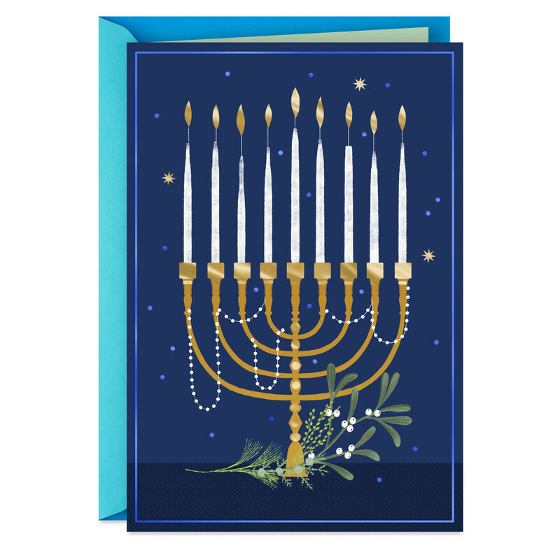 Gold-Menorah-on-Blue-Hanukkah-Card_299IXD6061_01
