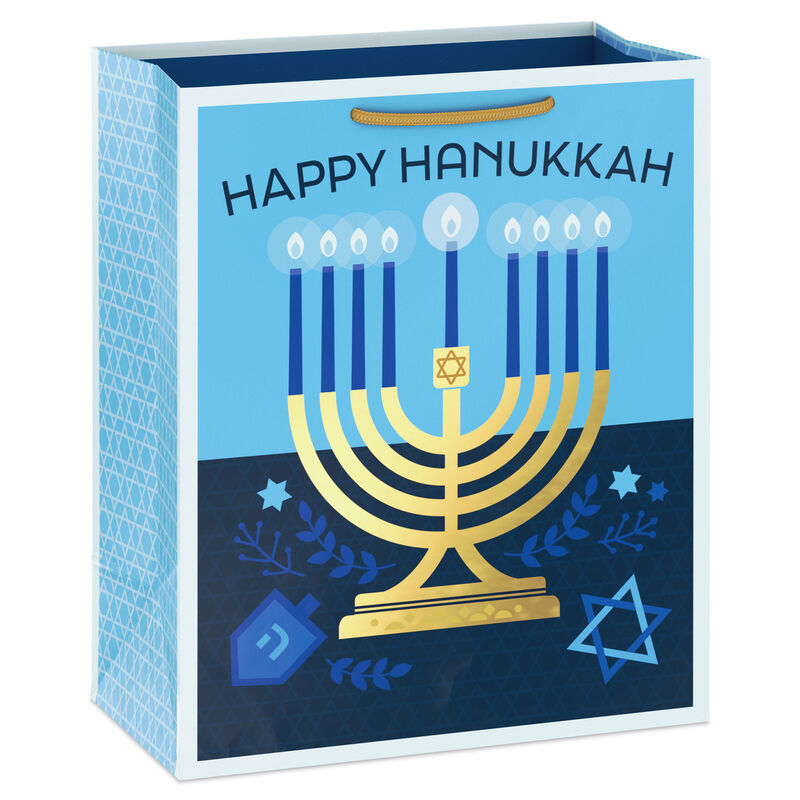 Gold-Menorah-on-Blue-Medium-Hanukkah-Gift-Bag_1CBC1931_01