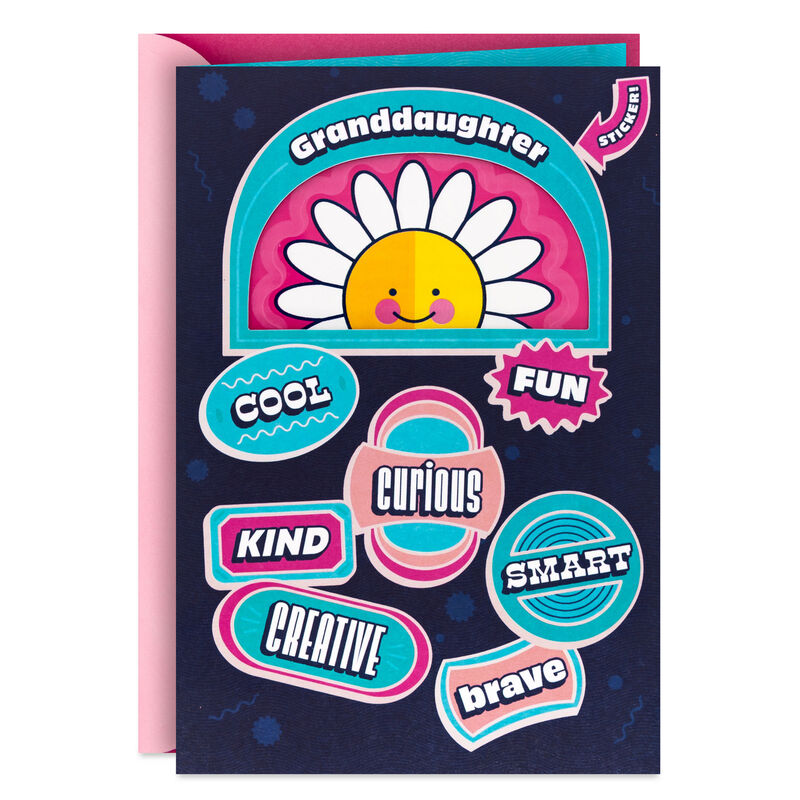Granddaughter-Birthday-Card-With-Daisy-Flower-Decal_499HKB7465_01