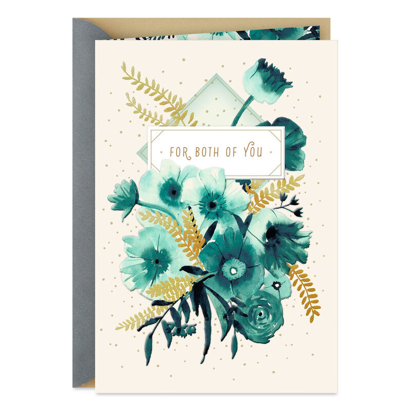 Green-Flowers-with-Gold-Leaves-Anniversary-Card_499AVY9966_01