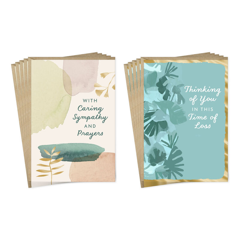 Green-Leaf-and-Pastel-Shapes-Sympathy-Cards-Pack_799WWZ1056_01