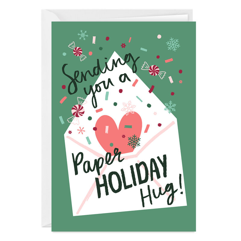 Green-Red-Paper-Hug-Personalized-Holiday-Card_2PGM4343_01