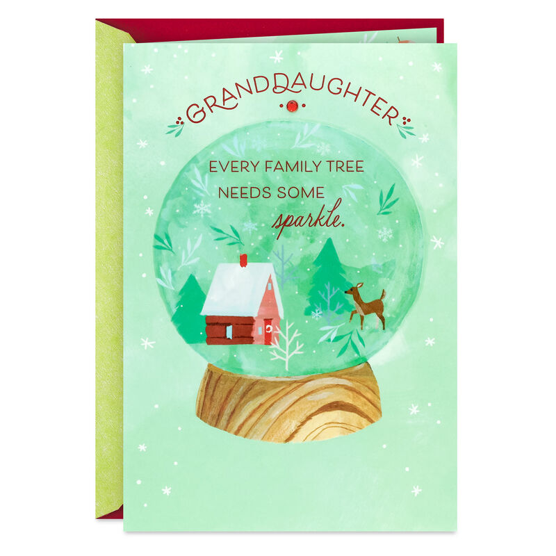 Green-Snow-Globe-Christmas-Card-for-Granddaughter_559XKD8053_01