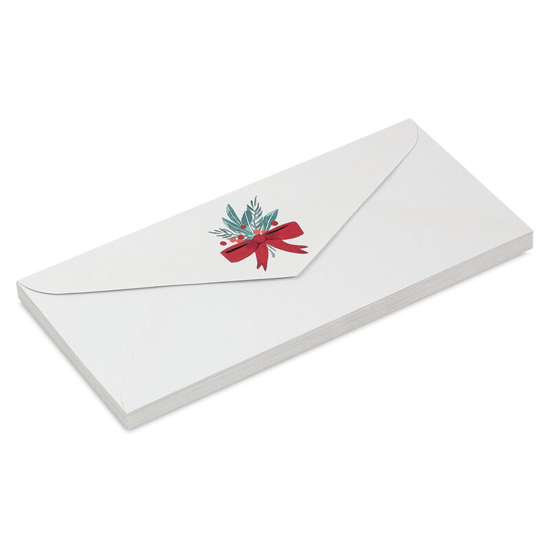 Holiday-Boughs-and-Bows-on-Ivory-Pack-of-Envelopes_1CZE2164_01