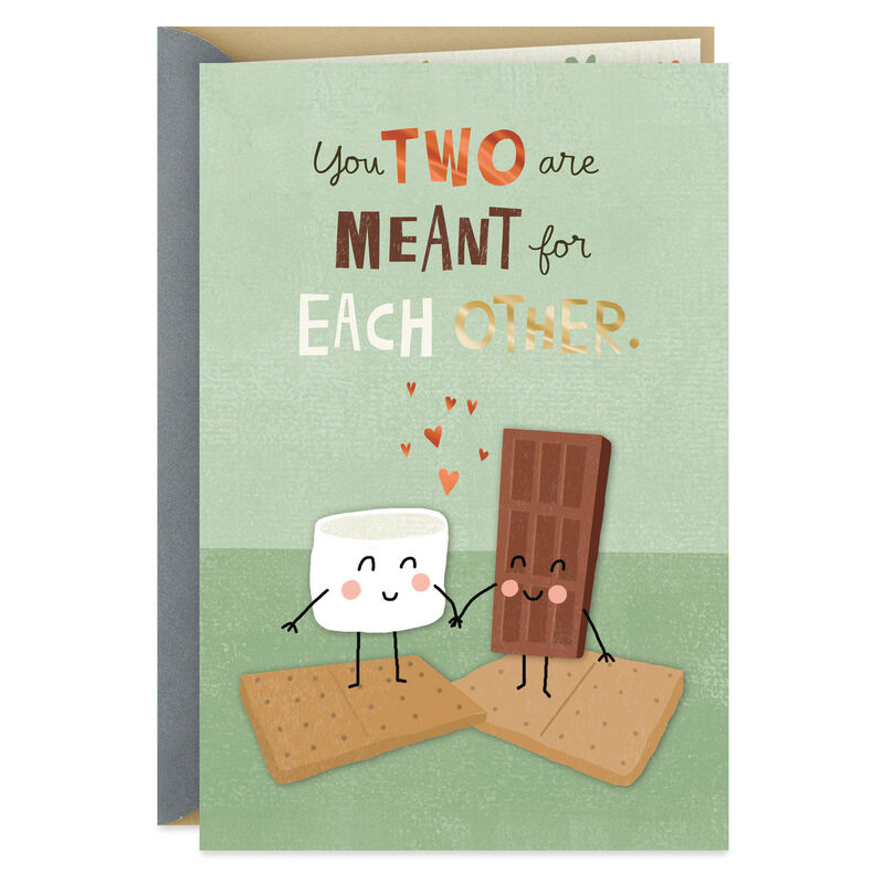 Marshmallow-Chocolate-Bar-and-Graham-Cracker-Cartoon-Anniversary-Card_299AVY3393_01