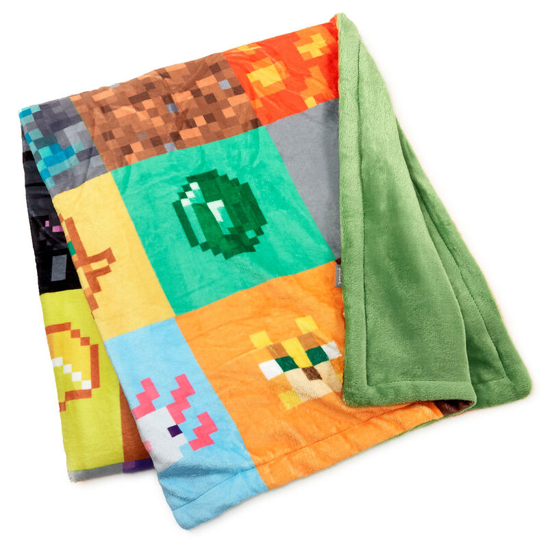 Minecraft-Game-Icons-in-Colorful-Grid-Fleece-Blanket_1NIT1024_01