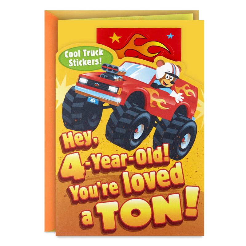 Monster-Truck-Fun-4th-Birthday-Card-With-Stickers_499HKB9377_01