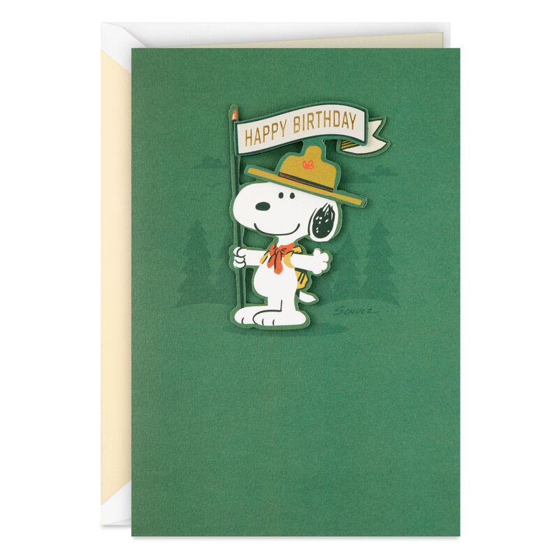 Peanuts-Beagle-Scouts-Snoopy-With-Banner-Birthday-Card_759LAD3045_01