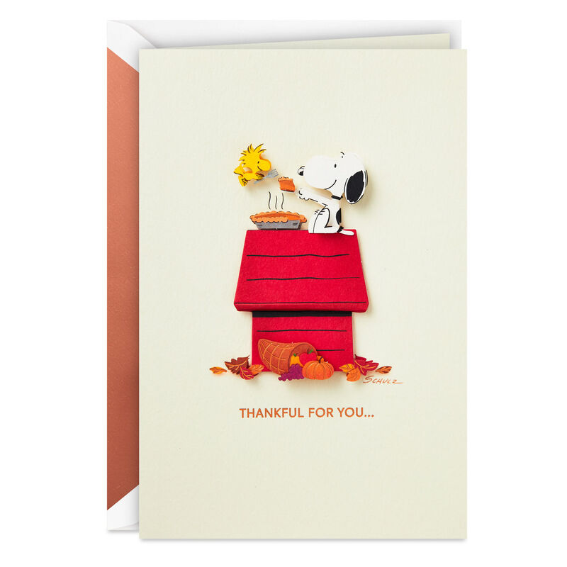 Peanuts-Snoopy-Pie-on-Doghouse-Thanksgiving-Card_699THJ2315_01