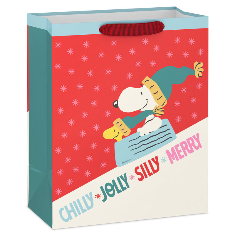 Peanuts-Snoopy-on-Sled-Large-Christmas-Gift-Bag_1XGB8661_01