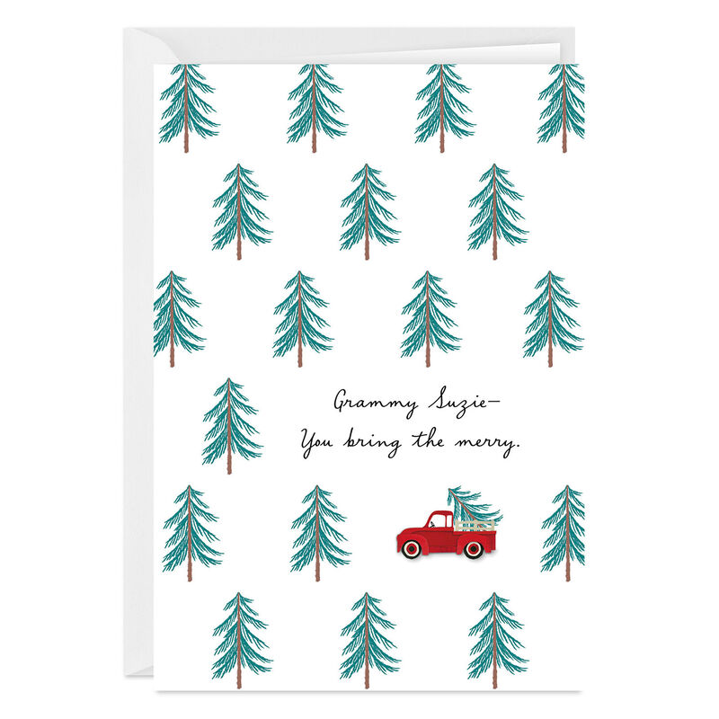Personalized-Red-Truck-With-Trees-Christmas-Card_2PGM1275_01