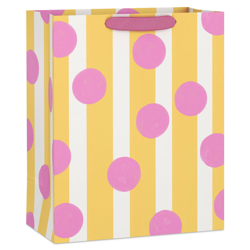 Pink-Polka-Dots-on-Yellow-and-White-Stripes-Large-Bag_3EGB7898_01