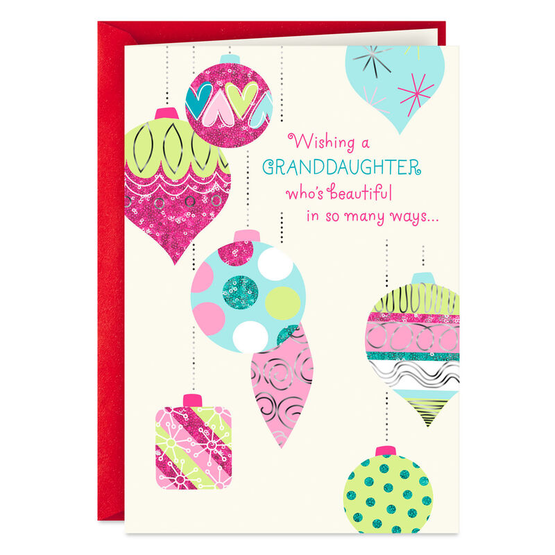 Pink-and-Teal-Ornaments-Christmas-Card-for-Granddaughter_250XV2035_01