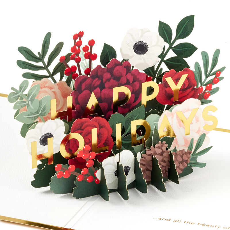 PopUp-Flower-Bouquet-Happy-Holidays-Card_1299IXC1054_01
