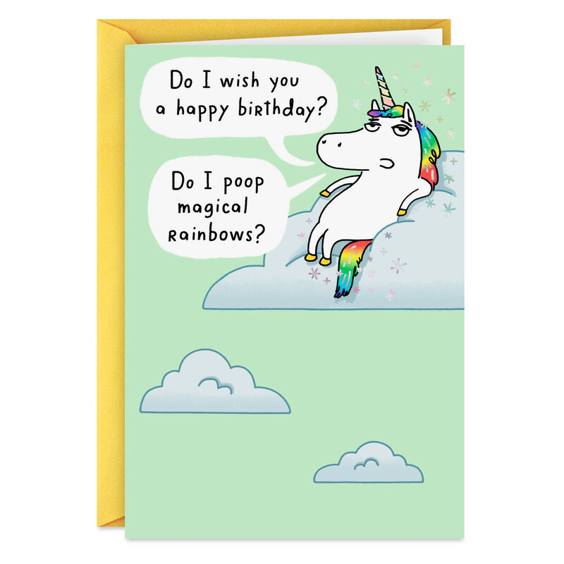 Rainbow-Unicorn-on-Cloud-Sassy-Funny-Birthday-Card_449ZZB6180_01