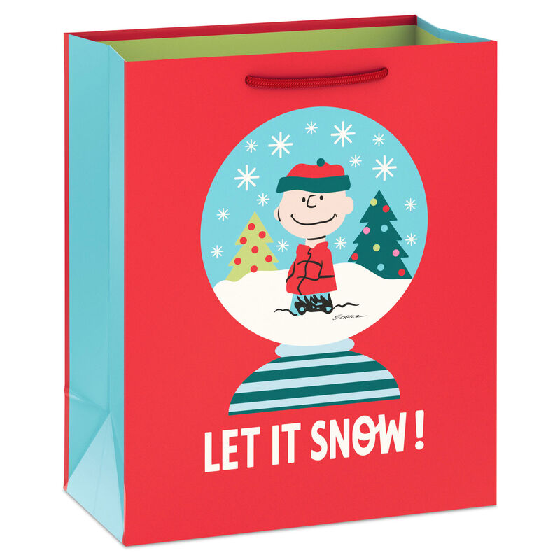 Red-Charlie-Brown-Snow-globe-Medium-Holiday-Gift-Bag_1XGB8660_01