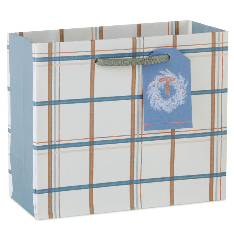 Rose-Gold-and-Icy-Blue-Plaid-Small-Holiday-Gift-Bag_1XGB8492_01