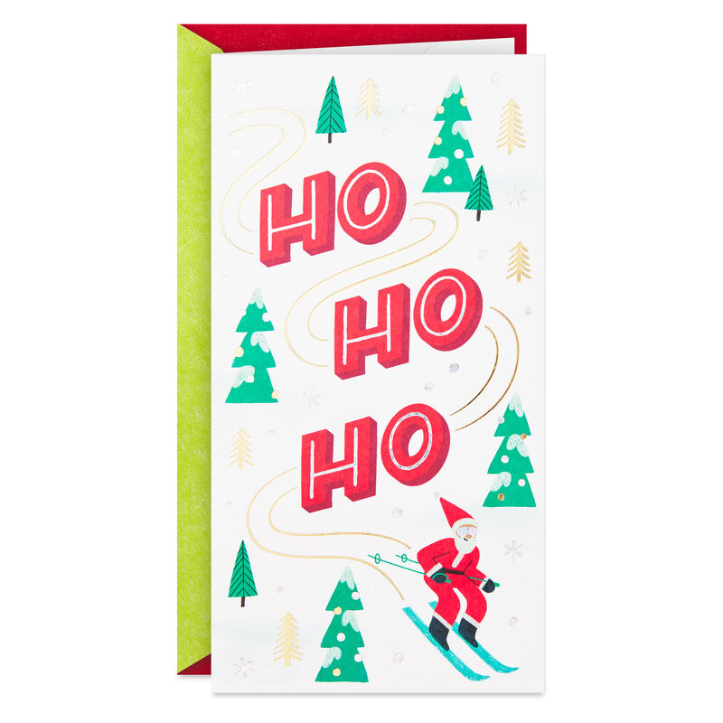 Santa-Snow-Skiing-Money-Holder-Christmas-Card_599XMH8385_01