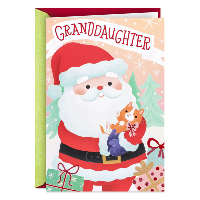 Santa-with-Orange-Cat-Granddaughter-Christmas-Card_559XKD8046_01