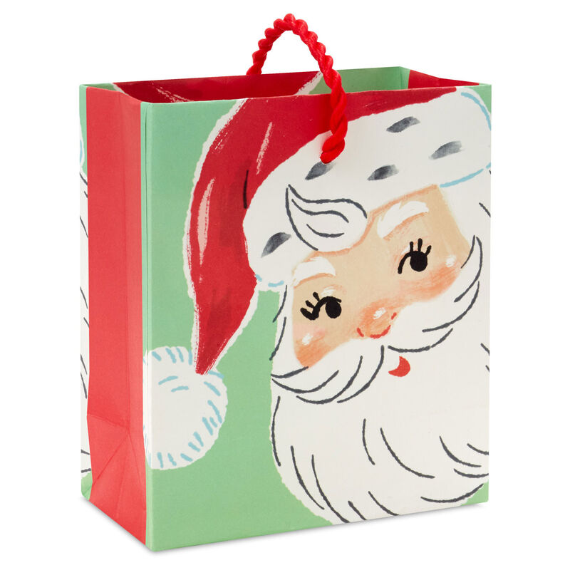 Smiling-Santa-on-Green-Christmas-Gift-Card-Bag_1BCM2901_01