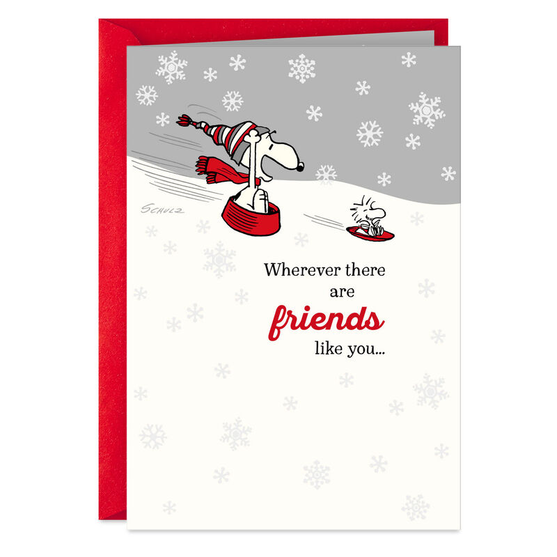 Snoopy-Woodstock-Sledding-Christmas-Card-for-Friend_299XZH1777_01