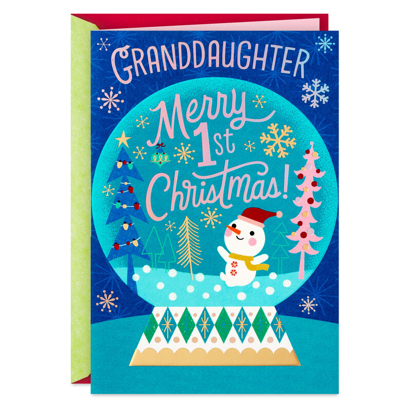 Snowglobe-Babys-First-Christmas-Card-for-Granddaughter_459XKD5089_01