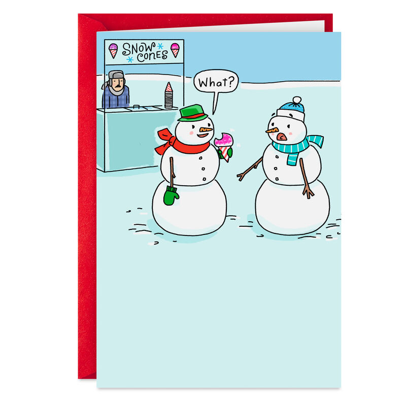 Snowman-Eating-Snow-Cone-Funny-Christmas-Card_369ZX1173_01